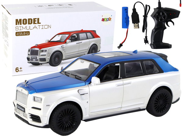 AUTO ZDALNIE STEROWANE  BIAŁO-NIEBIESKIE