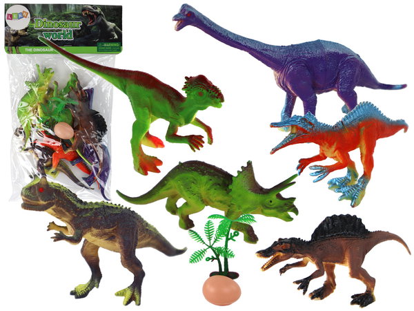ZESTAW FIGUREK 6 DINOZAURÓW AKCESORIA