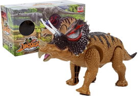 NA BATERIE DINOZAUR  ŻÓŁTY TRICERATOPS