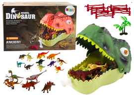 ZIELONY ZESTAW FIGUREK DUŻY DINOZAUR  45 EL