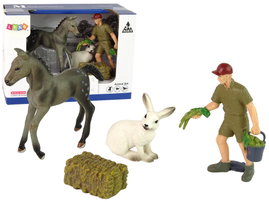 ZWIERZĘTA  ZESTAW FIGUREK KOŃ AKCESORIA