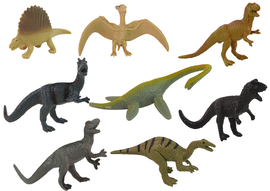 DINOZAURY ZESTAW FIGUREK W TUBIE  AKCESORIA 12 EL.