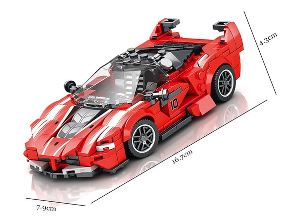ZESTAW KLOCKI TECHNICZNE  AUTO CZERWONE