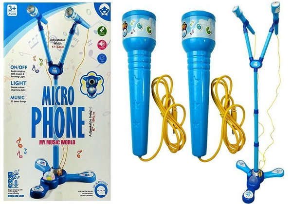 ZESTAW KARAOKE DLA DZIECI STATYW NA BATERIE