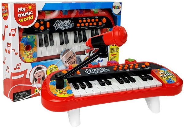 DLA NAJMŁODSZYCH KEYBOARD PIANINKO CZERWONY