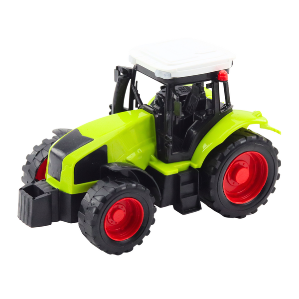 POTĘŻNY TRAKTOR Z PRZYCZEPĄ  DO DREWNA
