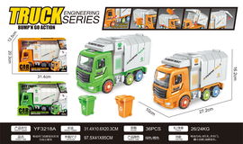 ZIELONA ŚMIECIARKA Z DŹWIĘKIEM I ŚWIATŁEM DLA DZIECI