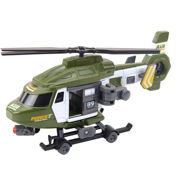 MODEL HELIKOPTERA WOJSKOWEGO Z DŹWIĘKAMI I ŚWIATŁAMI 