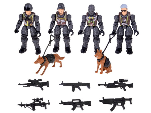 ZESTAW 12 FIGUREK ŻOŁNIERZY Z KARABINAMI 