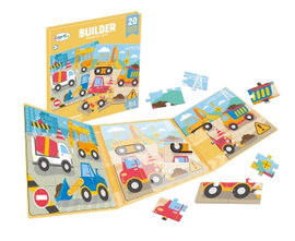 MEGA ZESTAW MAGNETYCZNE PUZZLE PLAC BUDOWY 
