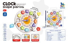 KOLOROWY  DLA DZIECI  ZEGAR W  RÓŻNYCH KSZTAŁTACH