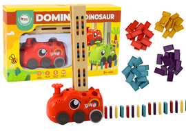 INTERAKTYWNA ZABAWKA DINOZAUR DOMINO DLA DZIECI 