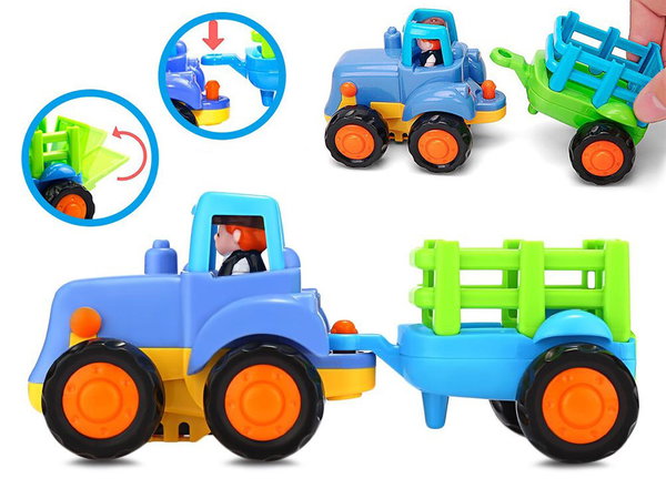 ZESTAW BUDOWLANY  TRAKTOR KOPARKA DLA DZIECI 
