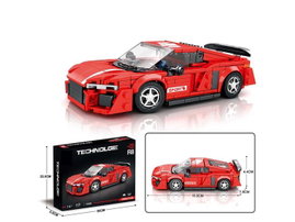 DLA DZIECI  CZERWONE AUTO SPORTOWE  KLOCKI 