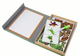 ZESTAW MAGNETYCZNYCH PUZZLI DINOZAURY 