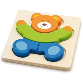 ZABAWKA DREWNIANA MIŚ  PUZZLE 
