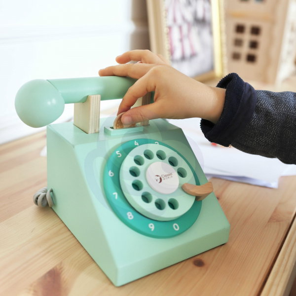 DREWNIANY TELEFON DLA DZIECI  