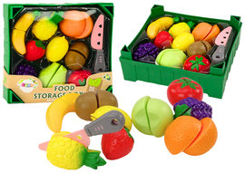 ZIELONY ZABAWKOWY  ZESTAW DO KROJENIA OWOCÓW  