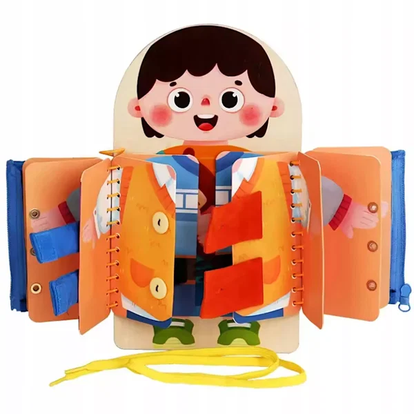 TABLICA MONTESSORI DLA DZIECI  NAUKA UBIERANIA 