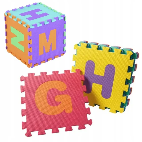 ZESTAW EDUKACYJNYCH PUZZLI LITEROWYCH Z MATĄ 