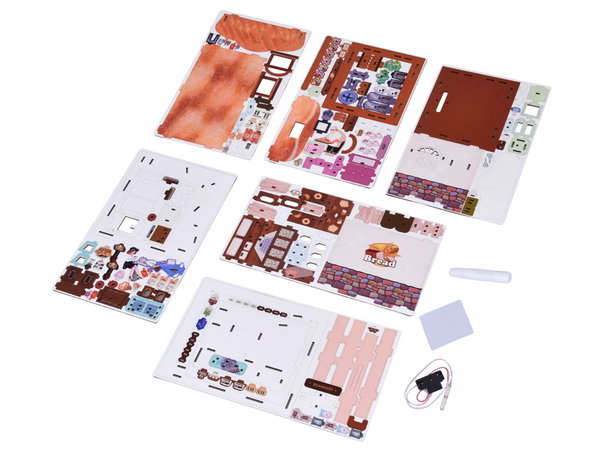 DLA DZIECI PUZZLE  BUDYNEK PIEKARNIA Z OŚWIETLENIEM 