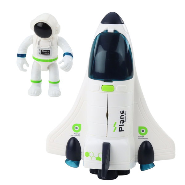 SWIAT KOSMOSU Z FIGURKAMI KOSMONAUTÓW  ŚWIATŁA 