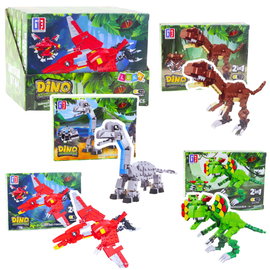 ZESTAW DINOZAUR ROBOT 2W1  KLOCKI 