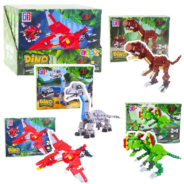 ZESTAW DINOZAUR ROBOT 2W1  KLOCKI 
