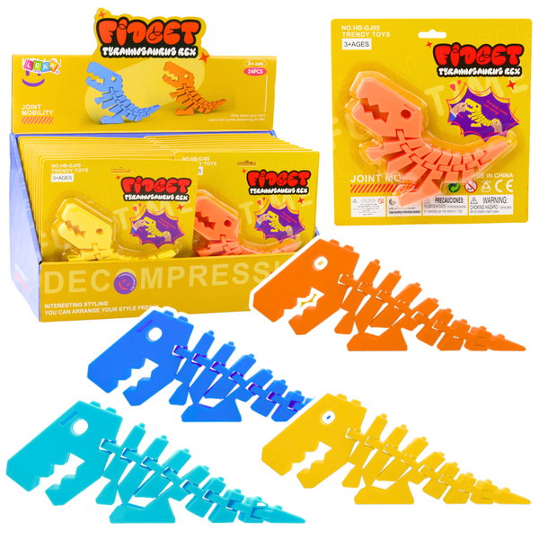 DINOZAUR   PUZZLE  ELASTYCZNA ZABAWKA DO ZGINANIA 
