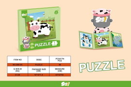 ZABAWNE PUZZLE MAGNETYCZN  ZWIERZĘTA I KSIĄŻECZKA 