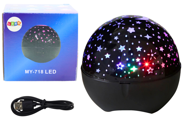 LAMPA NOCNA Z GWIAZDAMI I GŁOŚNIKIEM 