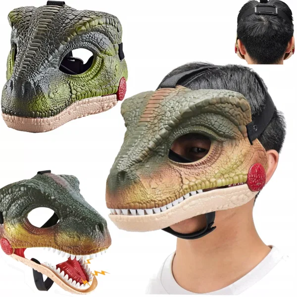 DLA DZIECI INTERAKTYWNA MASKA DINOZAURA 