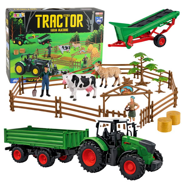 DLA DZIECI TRAKTOR Z PRZYCZEPĄ I ZWIERZĘTAMI  
