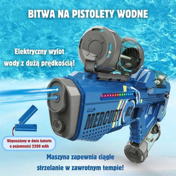 MOCNY I SKUTECZNY PISTOLET NA WODĘ