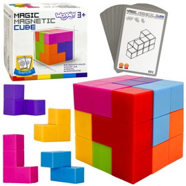 DLA DZIECI ZESTAW KOSTKA TETRIS Z KARTAMI 