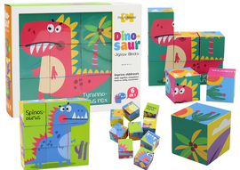 DLA DZIECI EDUKACYJNE PUZZLE DINOZAURY