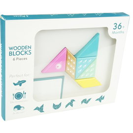 DLA DZIECI  DREWNIANE KLOCKI ORIGAMI Z MAGNESEM
