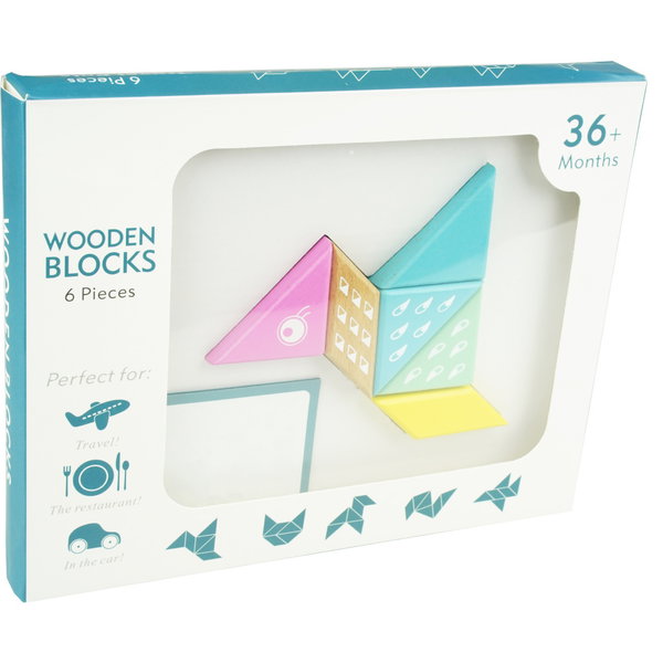 DLA DZIECI  DREWNIANE KLOCKI ORIGAMI Z MAGNESEM