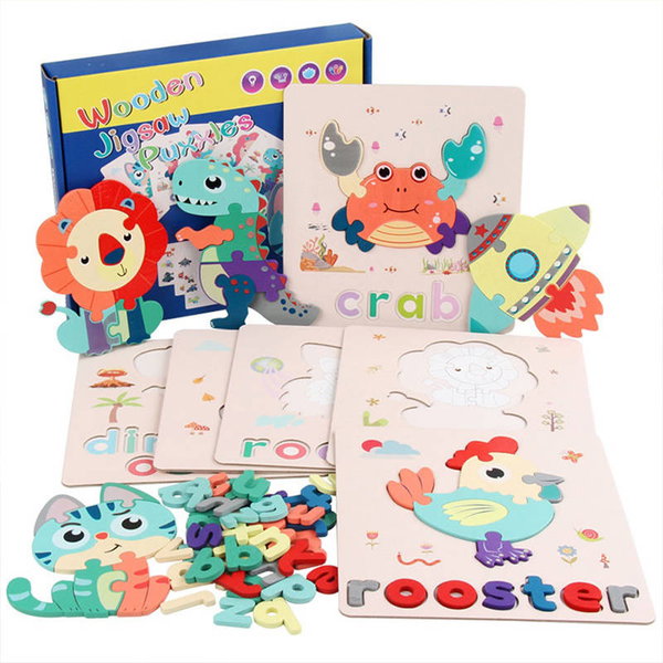 DLA DZIECI PUZZLE ALFABETYCZNE GRA 