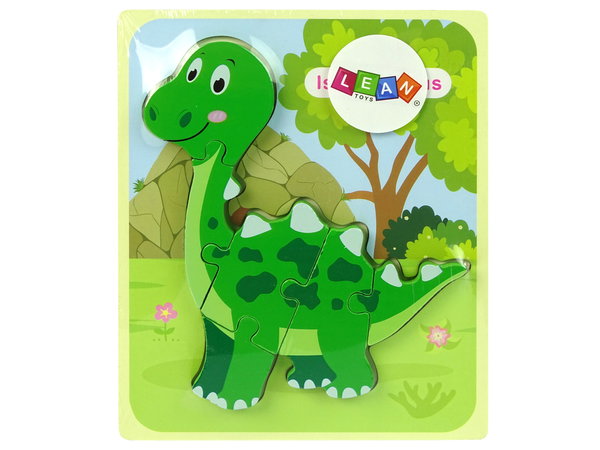 DLA DZIECI ZIELONY ZESTAW PUZZLI DINOZAUR