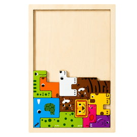DLA DZIECI  PUZZLE LOGICZNE DREWNIANA UKŁADANKA 