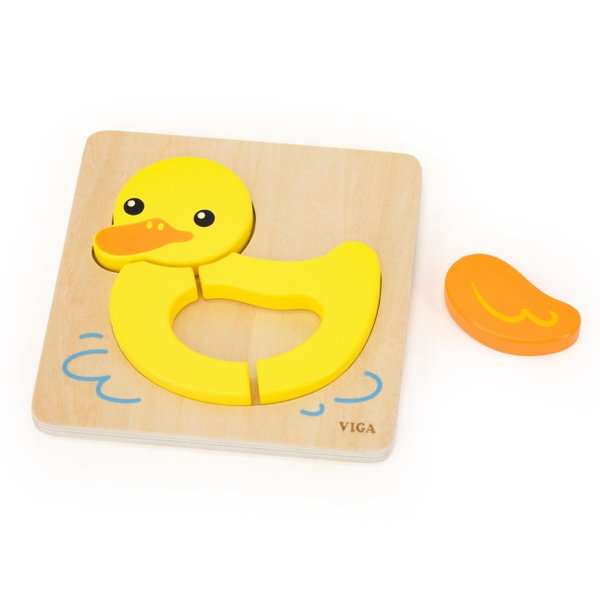DLA DZIECI KACZKA PUZZLE DREWNIANE  