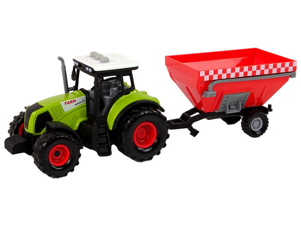 DLA DZIECI ZABAWKA ROLNICZA TRAKTOR Z PRZYCZEPĄ 