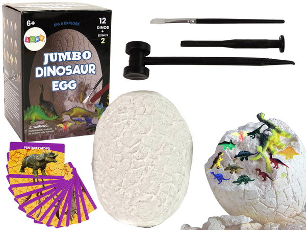 DLA DZIECI ZESTAW DINOZAURÓW W  JAJU 