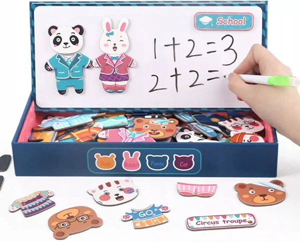 DLA DZIECI TABLICA MONTESSORI DLA MAŁYCH STYLISTÓW