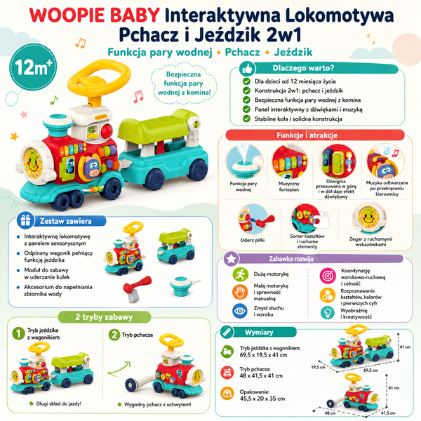 DLA DZIECI INTERAKTYWNA LOKOMOTYWA 