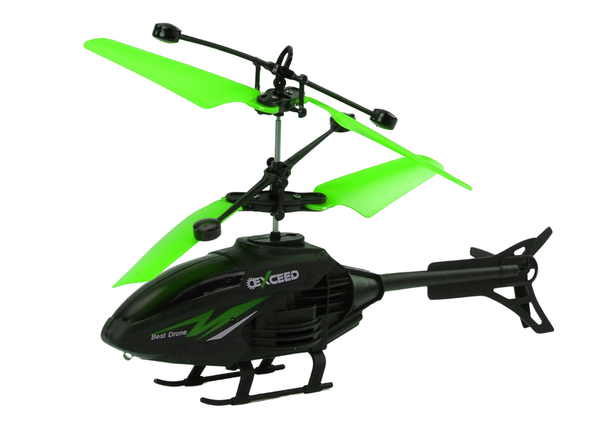DLA DZIECI ZIELONY HELIKOPTER NA PILOTA 