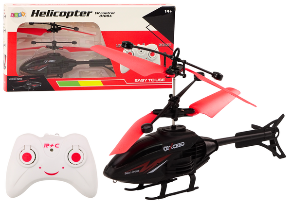DLA DZIECI CZERWONY HELIKOPTER NA PILOTA 