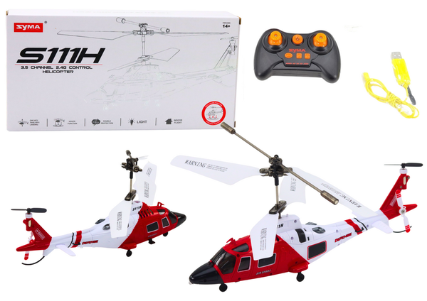 DLA DZIECI  ZABAWKOWY CZERWONY HELIKOPTER NA PILOTA 