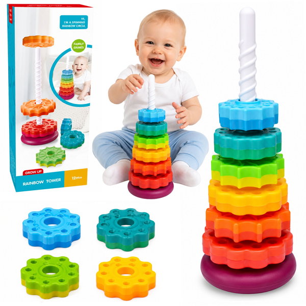 DLA DZIECI KOLOROWA WIEŻA SORTER 